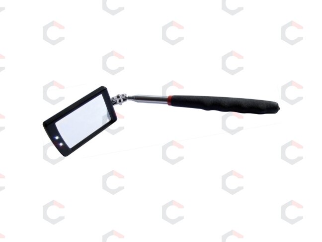 Teleskopinis kvadratinis veidrodis | 285 - 870 mm | su 2 Led (9302V)