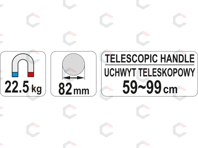 Teleskopinis magnetinis surinkėjas | 590 ÷ 990 mm (YT-0860) 2