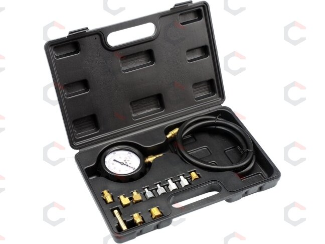 Tepalo slėgio matuoklis | su adapteriais | 0-500 PSI/0-35 Bar | 12 vnt. (YT-73030) 2 Tepalo slėgio matuoklis | su adapteriais | 0-500 PSI/0-35 Bar | 12 vnt. (YT-73030) 2
