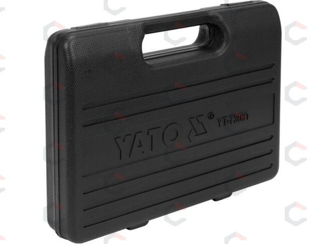 Tepalo slėgio / spaudimo matuoklis | su ilga žarna ir adapteriais | 12 vnt. (YT-73031) 3 Tepalo slėgio / spaudimo matuoklis | su ilga žarna ir adapteriais | 12 vnt. (YT-73031) 3