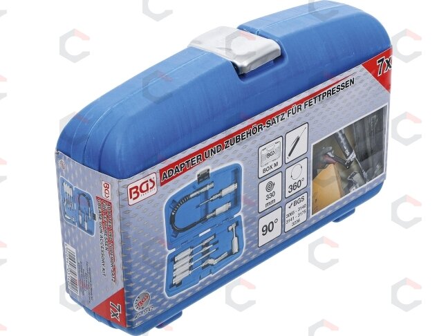 Tepimo pistoleto priedų komplektas | 7 vnt. (3142) 6 Tepimo pistoleto priedų komplektas | 7 vnt. (3142) 6