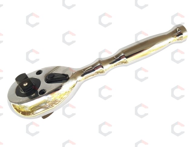 Terkšlė galvutėms dvipusė | smulkūs dantukai | poliruota | 12,5 mm (1/2") / 10 mm (3/8") (SA1238) Terkšlė galvutėms dvipusė | smulkūs dantukai | poliruota | 12,5 mm (1/2") / 10 mm (3/8") (SA1238)