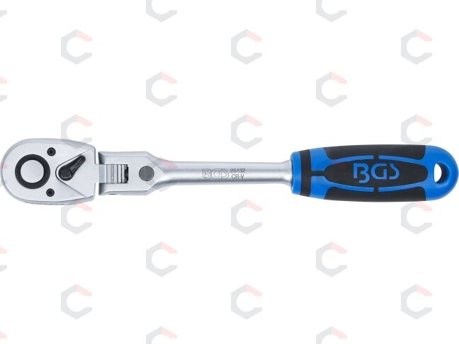 Terkšlė galvutėms lankstoma | su fiksuojamos padėties užraktu | 12.5 mm (1/2") | 295 mm (25132) 1 Terkšlė galvutėms lankstoma | su fiksuojamos padėties užraktu | 12.5 mm (1/2") | 295 mm (25132) 1