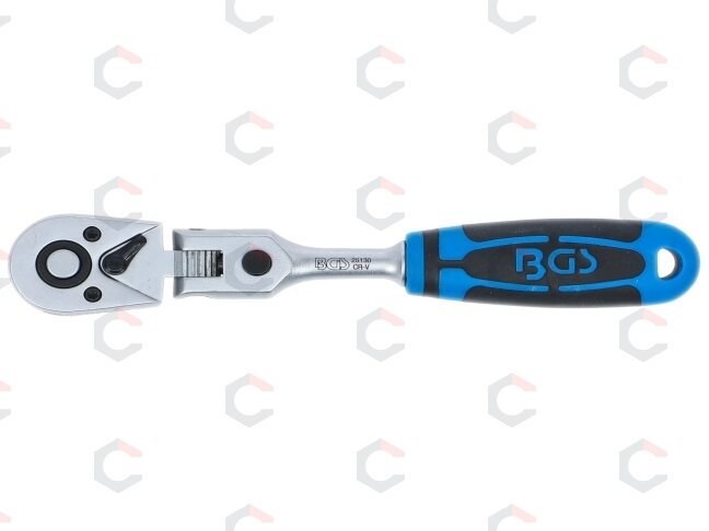 Terkšlė galvutėms lankstoma | su fiksuojamos padėties užraktu | 6.3 mm (1/4") | 165 mm (25130) 1 Terkšlė galvutėms lankstoma | su fiksuojamos padėties užraktu | 6.3 mm (1/4") | 165 mm (25130) 1