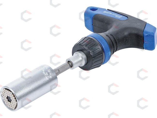 Terkšlinė rankena su daugiafunkcine galvute | 10 mm (3/8") | 7 - 19 mm | 3 vnt. (92540) Terkšlinė rankena su daugiafunkcine galvute | 10 mm (3/8") | 7 - 19 mm | 3 vnt. (92540)