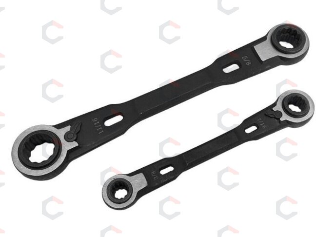 Terkšliniai daugiafunkciniai raktai | dvipusis su reversu | 4-in-1 | 2 vnt. (DRW2S) Terkšliniai daugiafunkciniai raktai | dvipusis su reversu | 4-in-1 | 2 vnt. (DRW2S)