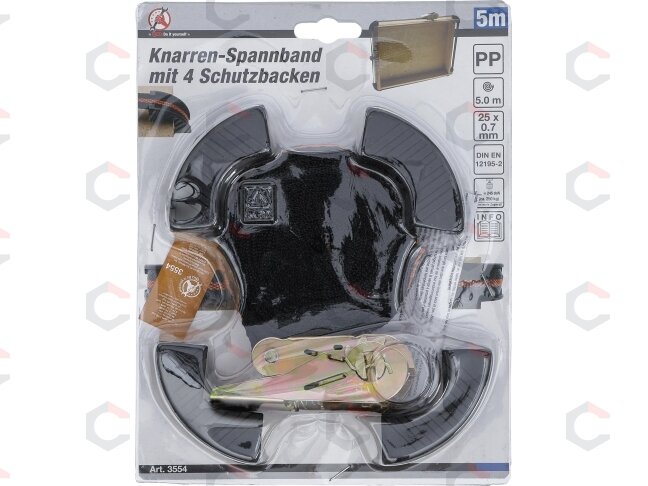 Terkšlinis diržas | su 4 apsauginiais kampukais | 5 x 25 mm (3554) 2 Terkšlinis diržas | su 4 apsauginiais kampukais | 5 x 25 mm (3554) 2