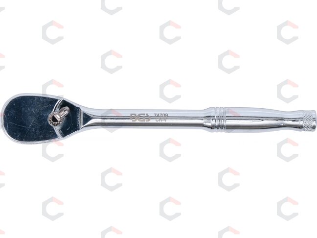 Terkšlinis raktas su perjungimu | 6.3 mm (1/4") | CrV | smulkūs dantukai (74709) 1 Terkšlinis raktas su perjungimu | 6.3 mm (1/4") | CrV | smulkūs dantukai (74709) 1