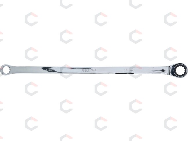 Terkšlinis žiedinis dvipusis veržliaraktis | ilgas tipas | 15 mm (7245) 1 Terkšlinis žiedinis dvipusis veržliaraktis | ilgas tipas | 15 mm (7245) 1