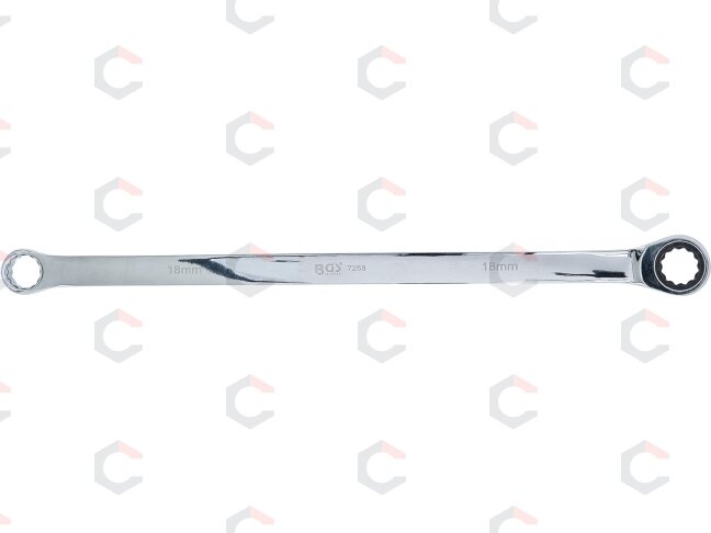Terkšlinis žiedinis dvipusis veržliaraktis | ilgas tipas | 18 mm (7258) 1 Terkšlinis žiedinis dvipusis veržliaraktis | ilgas tipas | 18 mm (7258) 1