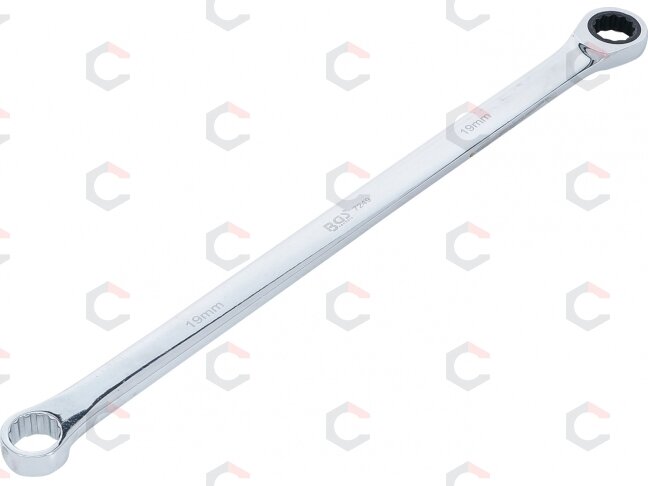 Terkšlinis žiedinis dvipusis veržliaraktis | ilgas tipas | 19 mm (7249) Terkšlinis žiedinis dvipusis veržliaraktis | ilgas tipas | 19 mm (7249)