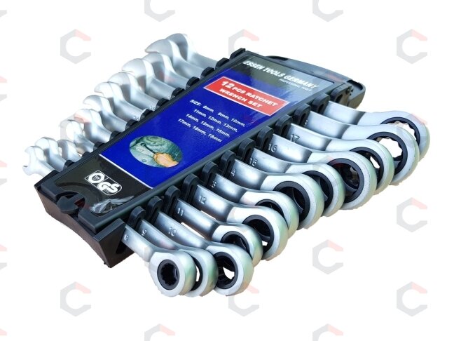 Terkšlinių raktų rinkinys | 8-19 mm | 12 vnt. (SK5000) 1 Terkšlinių raktų rinkinys | 8-19 mm | 12 vnt. (SK5000) 1