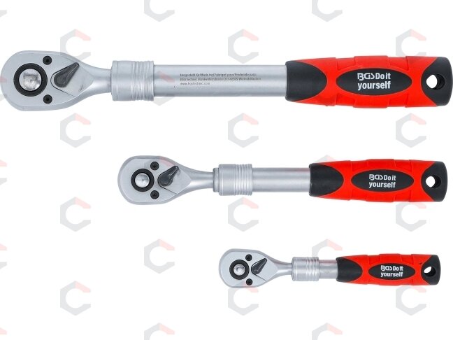 Terkšlių rinkinys | ištraukiamos | 6,3 mm (1/4") / 10 mm (3/8") / 12,5 mm (1/2") | 3 vnt. (72113) 4 Terkšlių rinkinys | ištraukiamos | 6,3 mm (1/4") / 10 mm (3/8") / 12,5 mm (1/2") | 3 vnt. (72113) 4