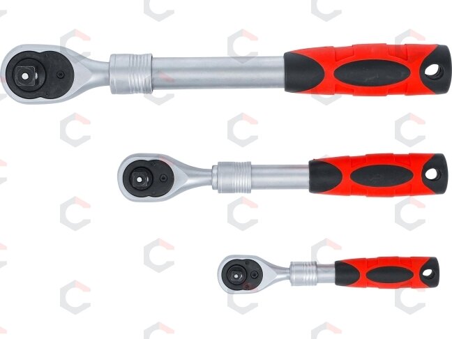 Terkšlių rinkinys | ištraukiamos | 6,3 mm (1/4") / 10 mm (3/8") / 12,5 mm (1/2") | 3 vnt. (72113) 6 Terkšlių rinkinys | ištraukiamos | 6,3 mm (1/4") / 10 mm (3/8") / 12,5 mm (1/2") | 3 vnt. (72113) 6