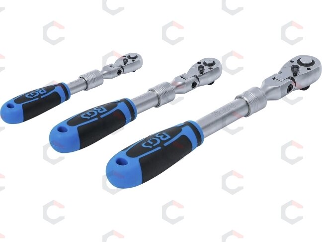 Terkšlių rinkinys | ištraukiamos šarnyrinės | 6,3 mm (1/4") / 10 mm (3/8") / 12,5 mm (1/2") | 3 vnt. (25128) 3