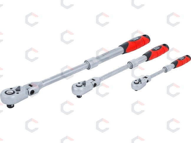 Terkšlių rinkinys | ištraukiamos šarnyrinės | 6,3 mm (1/4") / 10 mm (3/8") / 12,5 mm (1/2") | 3 vnt. (72114) Terkšlių rinkinys | ištraukiamos šarnyrinės | 6,3 mm (1/4") / 10 mm (3/8") / 12,5 mm (1/2") | 3 vnt. (72114)