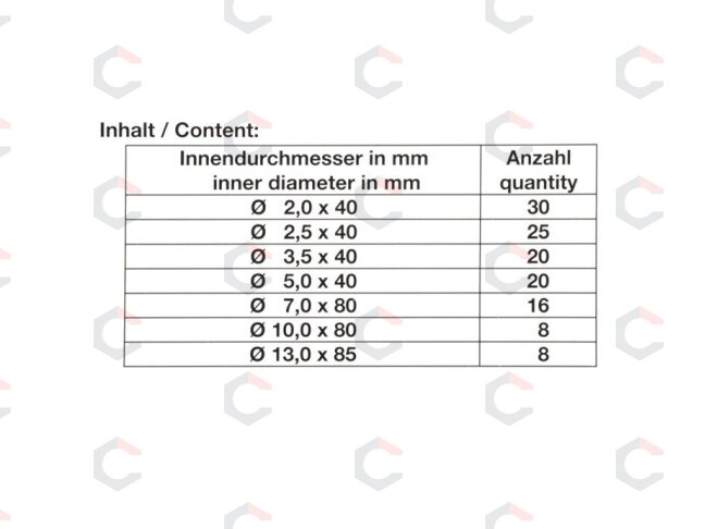 Termo šlangelių (kembrikų) asortimentas | juodi | 127 vnt. (8042) 5