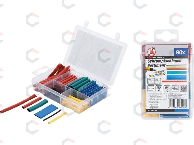 Termo žarnelių asortimentas (kembrikų) | spalvoti | 90 vnt. (88150) 1 Termo žarnelių asortimentas (kembrikų) | spalvoti | 90 vnt. (88150) 1
