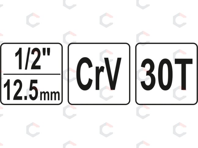 Teršlinis raktas su 1/2" kiauryme (YT-03315) 4