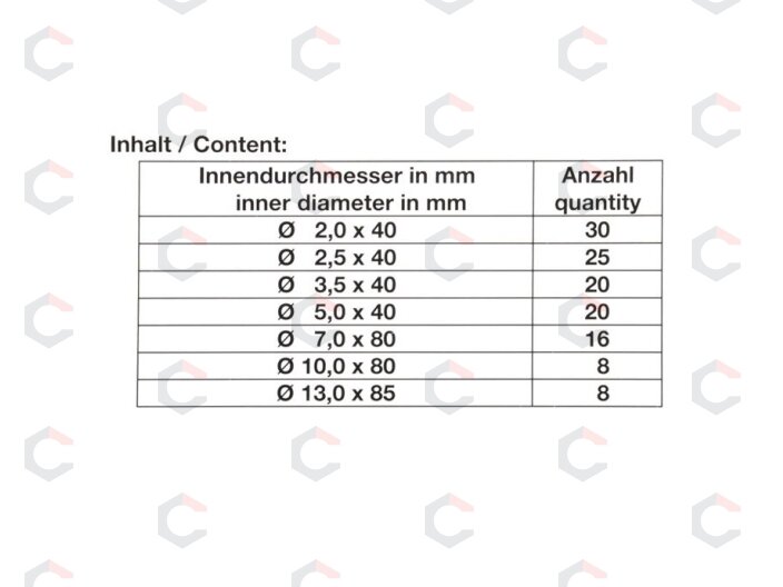 Termo šlangelių (kembrikų) asortimentas | juodi | 127 vnt. (8042) 5