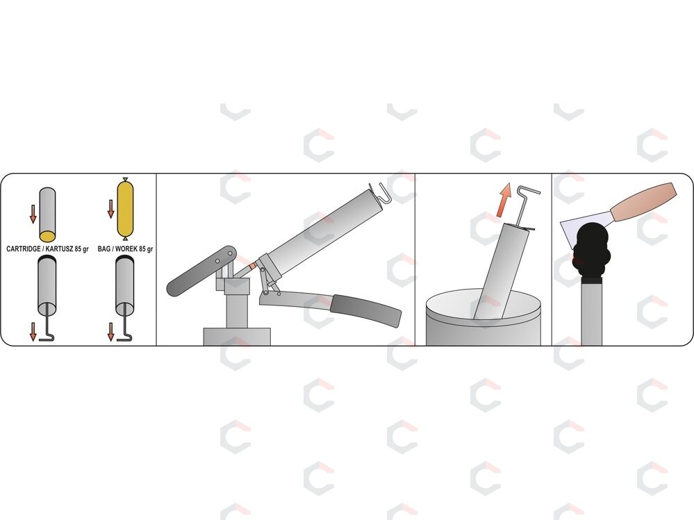 Tepimo pistoletas sustiprintas | 500 cm³ (YT-0704) 3