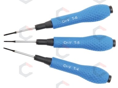 Tikslių atsuktuvų rinkinys | T-Star (Torx) T4 / T5 / T6 | 3 vnt. (803) Tikslių atsuktuvų rinkinys | T-Star (Torx) T4 / T5 / T6 | 3 vnt. (803)