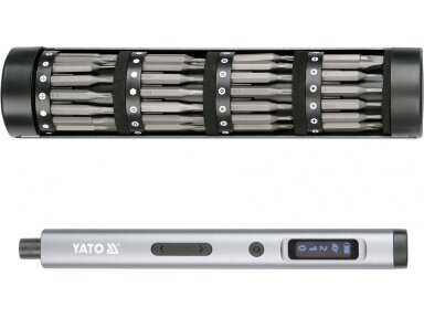 Akumuliatorinis precizinis atsuktuvas elektronikai | 3,7 V | 0,1–0,3 Nm | 61 vnt. (YT-25769) Akumuliatorinis precizinis atsuktuvas elektronikai | 3,7 V | 0,1–0,3 Nm | 61 vnt. (YT-25769)