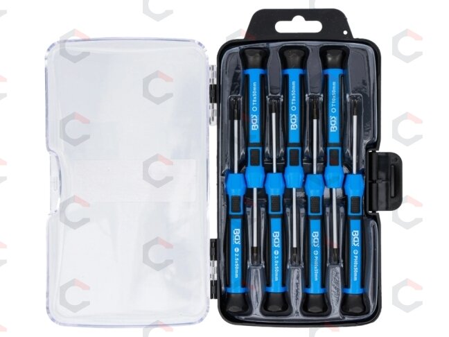 Tiksliųjų atsuktuvų rinkinys | PH00 - PH0 / slot SL 2.5 - 3.0 mm / T8 - T9 - T10 | 7 vnt (4881) 3