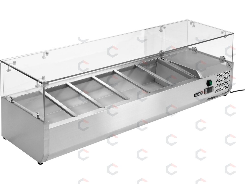Šaldymo vitrina antstatas 6×GN 1/3 | 140 × 39,5 × 43,5 cm (YG-05330) 2 Šaldymo vitrina antstatas 6×GN 1/3 | 140 × 39,5 × 43,5 cm (YG-05330) 2