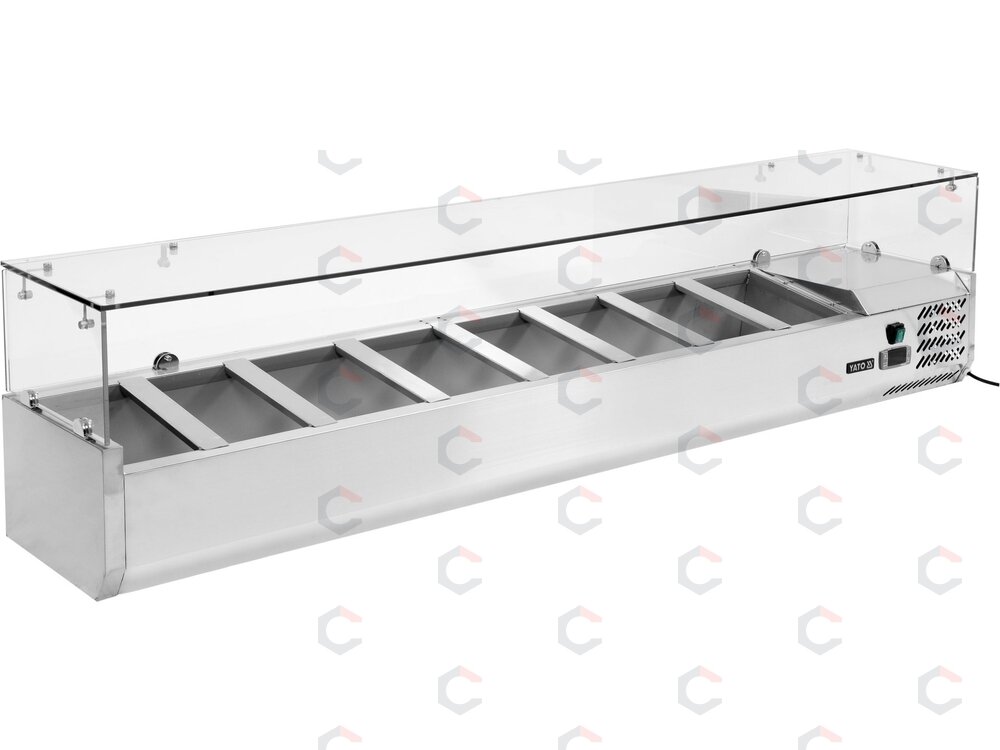 Šaldymo vitrina antstatas 8×GN 1/4 | 180 × 33,5 × 43,5 cm (YG-05323) 2 Šaldymo vitrina antstatas 8×GN 1/4 | 180 × 33,5 × 43,5 cm (YG-05323) 2