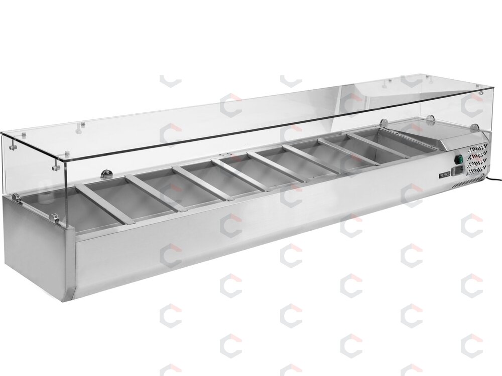Šaldymo vitrina antstatas 9×GN 1/3 | 200 × 39,5 × 43,5 cm (YG-05332) 2 Šaldymo vitrina antstatas 9×GN 1/3 | 200 × 39,5 × 43,5 cm (YG-05332) 2