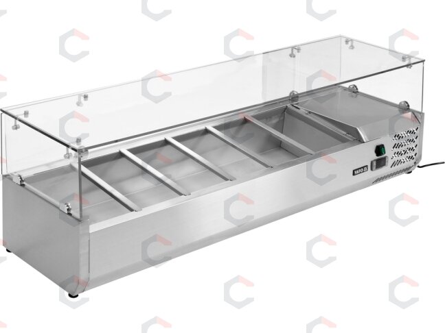 Šaldymo vitrina antstatas 6×GN 1/3 | 140 × 39,5 × 43,5 cm (YG-05330) 2 Šaldymo vitrina antstatas 6×GN 1/3 | 140 × 39,5 × 43,5 cm (YG-05330) 2