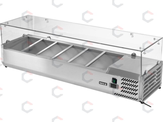 Šaldymo vitrina antstatas 6×GN 1/3 | 140 × 39,5 × 43,5 cm (YG-05330) Šaldymo vitrina antstatas 6×GN 1/3 | 140 × 39,5 × 43,5 cm (YG-05330)