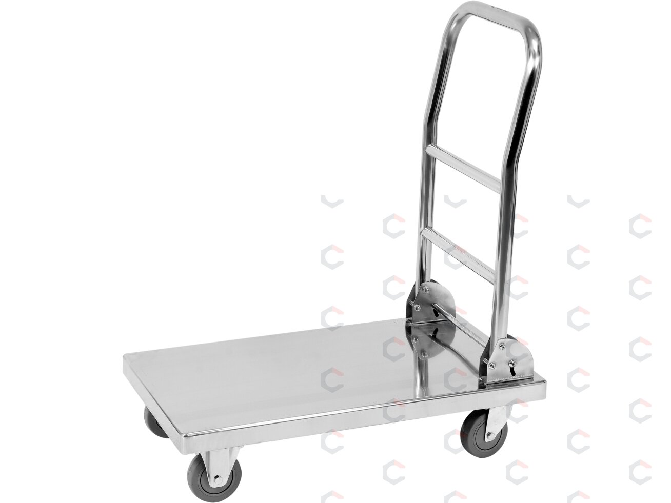 Transportavimo vežimėlis/platforma | nerūdijantis plienas | 720x450 mm (YG-09080) Transportavimo vežimėlis/platforma | nerūdijantis plienas | 720x450 mm (YG-09080)