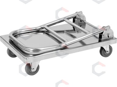 Transportavimo vežimėlis/platforma | nerūdijantis plienas | 720x450 mm (YG-09080) Transportavimo vežimėlis/platforma | nerūdijantis plienas | 720x450 mm (YG-09080)