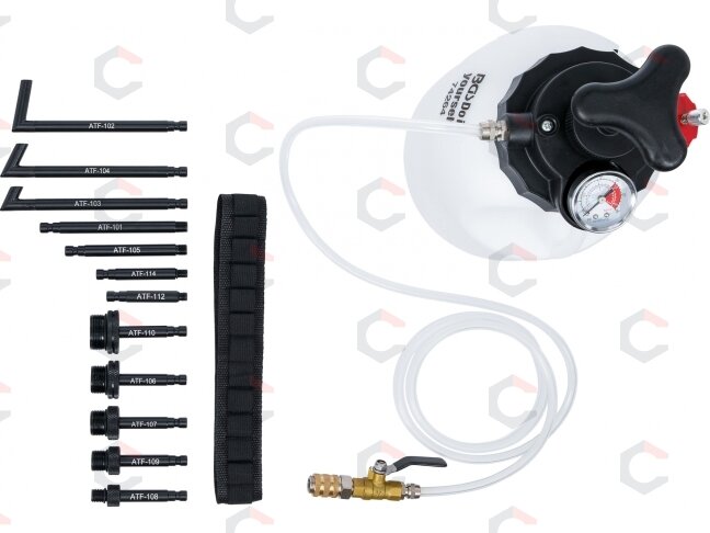 Transmisijos alyvos pildymo įrankis su rankiniu siurbliu | 3 l | 12 adapterių (74264) 3 Transmisijos alyvos pildymo įrankis su rankiniu siurbliu | 3 l | 12 adapterių (74264) 3
