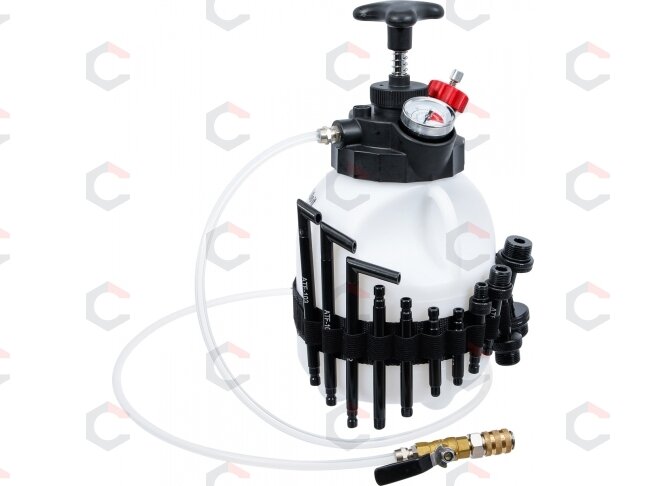 Transmisijos alyvos pildymo įrankis su rankiniu siurbliu | 3 l | 12 adapterių (74264) Transmisijos alyvos pildymo įrankis su rankiniu siurbliu | 3 l | 12 adapterių (74264)
