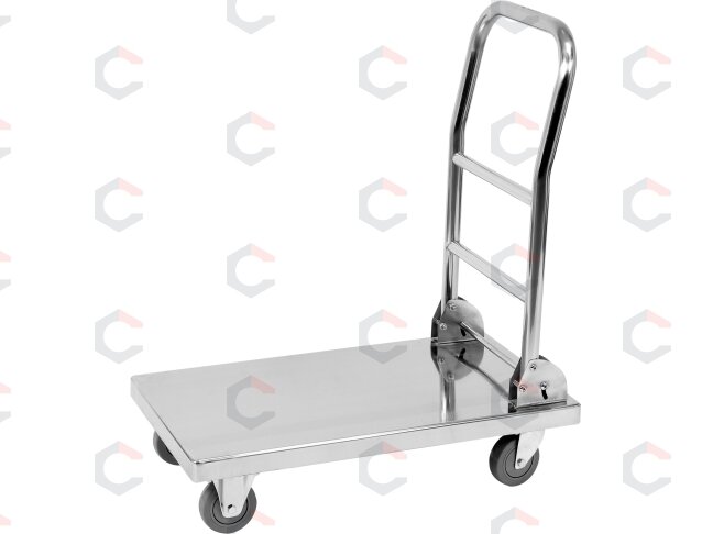 Transportavimo vežimėlis/platforma | nerūdijantis plienas | 720x450 mm (YG-09080) Transportavimo vežimėlis/platforma | nerūdijantis plienas | 720x450 mm (YG-09080)