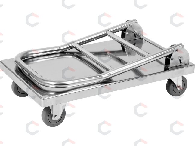 Transportavimo vežimėlis/platforma | nerūdijantis plienas | 720x450 mm (YG-09080) 1 Transportavimo vežimėlis/platforma | nerūdijantis plienas | 720x450 mm (YG-09080) 1