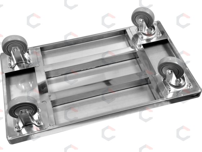 Transportavimo vežimėlis/platforma | nerūdijantis plienas | 720x450 mm (YG-09080) 2 Transportavimo vežimėlis/platforma | nerūdijantis plienas | 720x450 mm (YG-09080) 2