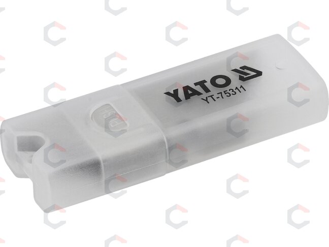 Trapecinių atsarginių ašmenų rinkinys | SK5 | 61 × 19 × 0,6 mm | 10 vnt. (YT-75311) 3 Trapecinių atsarginių ašmenų rinkinys | SK5 | 61 × 19 × 0,6 mm | 10 vnt. (YT-75311) 3