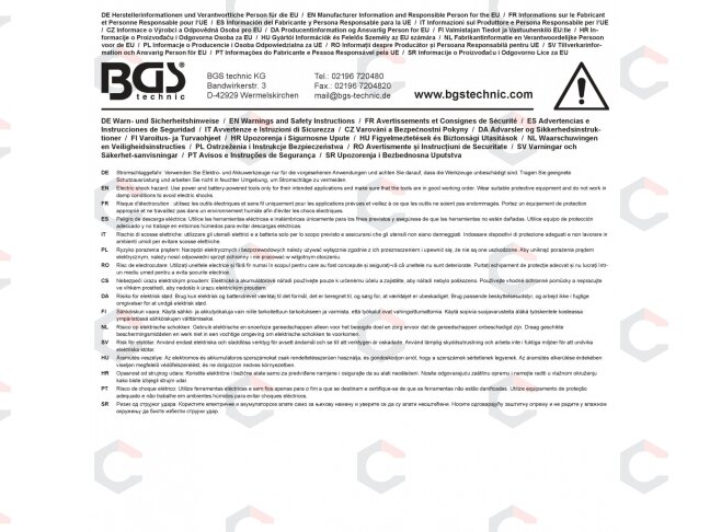 Daugializdė akumuliatorių įkrovimo stotelė | 18 V | 3 × 2,5 A | BGS (7385) 7 Daugializdė akumuliatorių įkrovimo stotelė | 18 V | 3 × 2,5 A | BGS (7385) 7