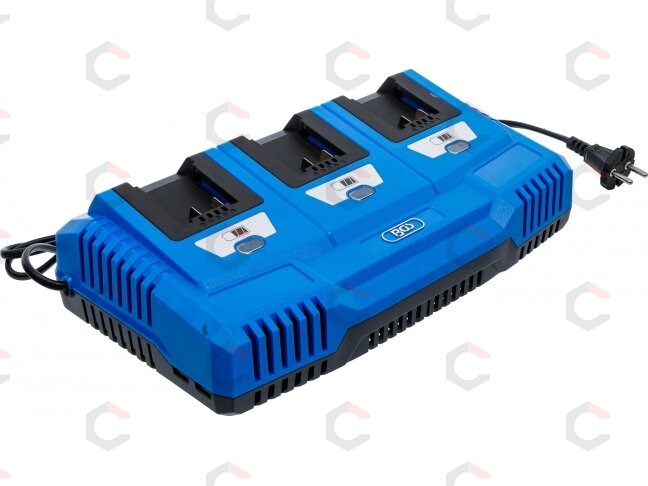 Daugializdė akumuliatorių įkrovimo stotelė | 18 V | 3 × 2,5 A | BGS (7385) Daugializdė akumuliatorių įkrovimo stotelė | 18 V | 3 × 2,5 A | BGS (7385)