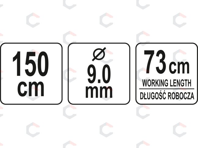 Tualeto valiklis spiralė / gyvatukas | Ø 9 mm | 73 / 150 cm (YT-24983) 3 Tualeto valiklis spiralė / gyvatukas | Ø 9 mm | 73 / 150 cm (YT-24983) 3