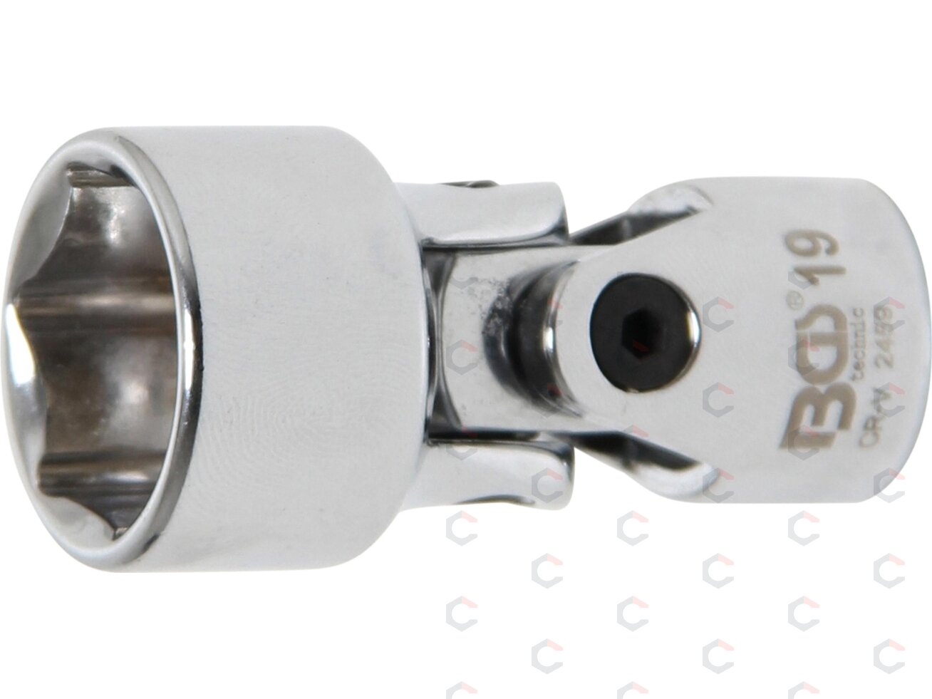 Universali šarnyrinė galvutė | šešiakampė | 10 mm (3/8") | 19 mm (2459) Universali šarnyrinė galvutė | šešiakampė | 10 mm (3/8") | 19 mm (2459)