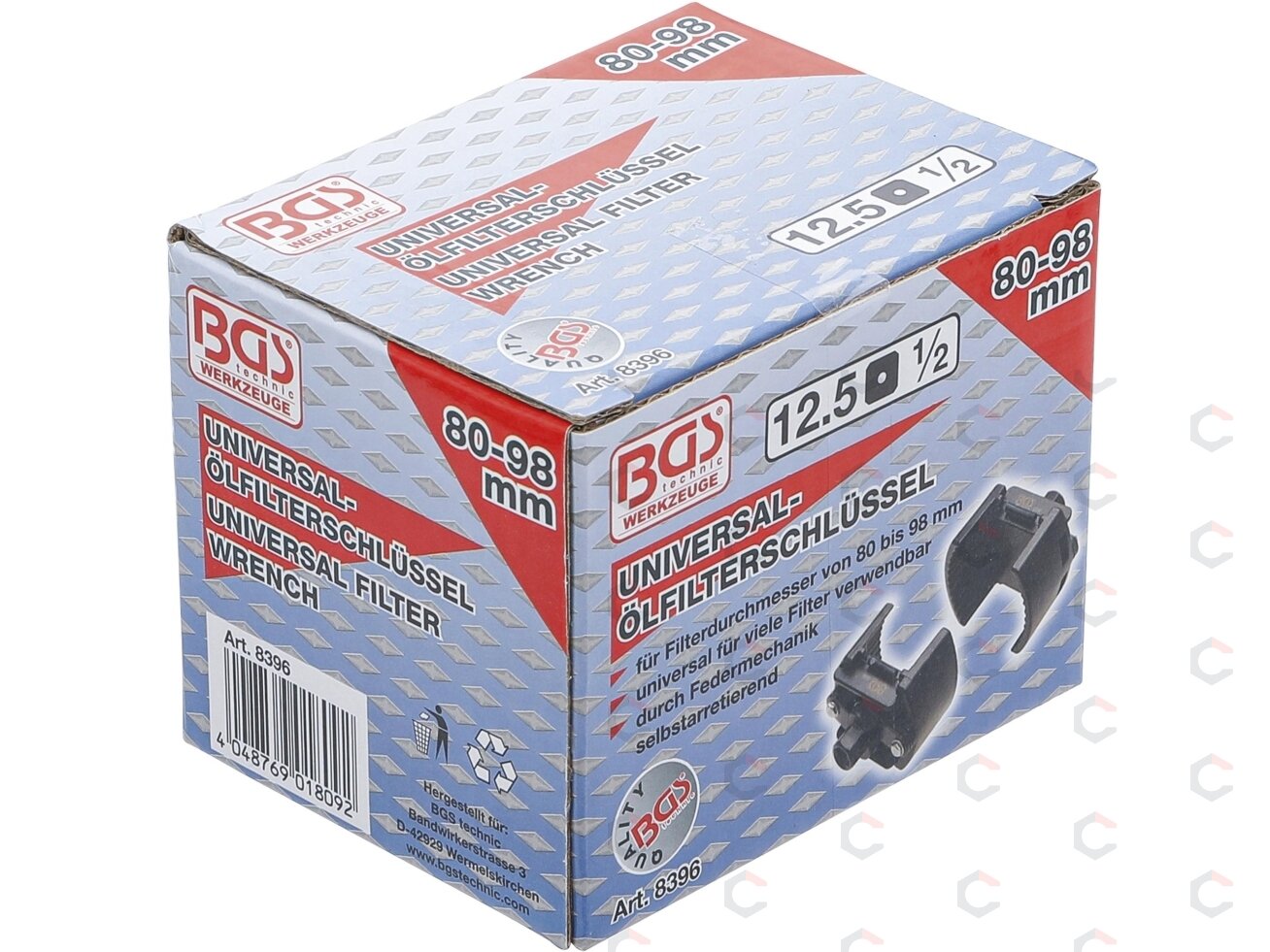 Universalus filtro raktas | 12,5 mm (1/2") | Ø 80 - 98 mm (8396) 3 Universalus filtro raktas | 12,5 mm (1/2") | Ø 80 - 98 mm (8396) 3