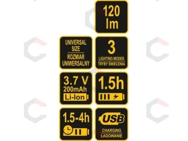 Universali šilta žieminė kepurė | su įmontuota 120lm LED lempa (74225) 5