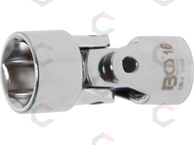 Universali šarnyrinė galvutė | šešiakampė | 10 mm (3/8") | 16 mm (2456) Universali šarnyrinė galvutė | šešiakampė | 10 mm (3/8") | 16 mm (2456)