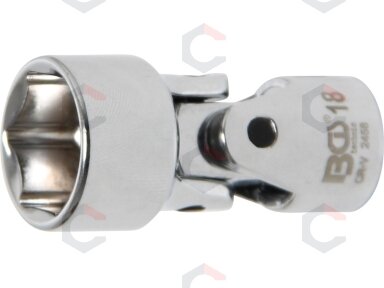 Universali šarnyrinė galvutė | šešiakampė | 10 mm (3/8") | 18 mm (2458) Universali šarnyrinė galvutė | šešiakampė | 10 mm (3/8") | 18 mm (2458)