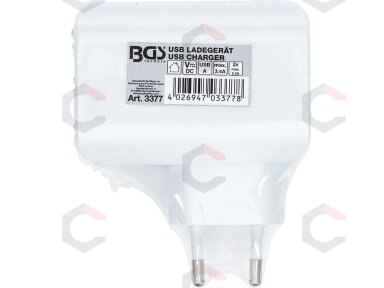 Universalus USB įkroviklis | 3 USB lizdai | maks. 3,4 Iš viso maks. 2,4 A / USB | 110 - 240V (3377) Universalus USB įkroviklis | 3 USB lizdai | maks. 3,4 Iš viso maks. 2,4 A / USB | 110 - 240V (3377)